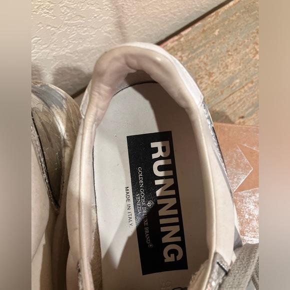 Golden Goose Sole Cole Running Shoe white-silver crack - Picture 10 of 16